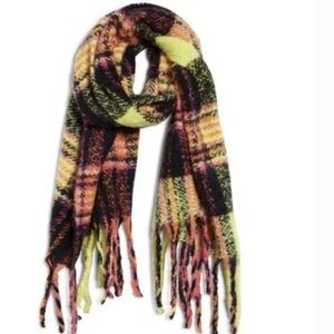 Nordstrom BP Neon Plaid Scarf